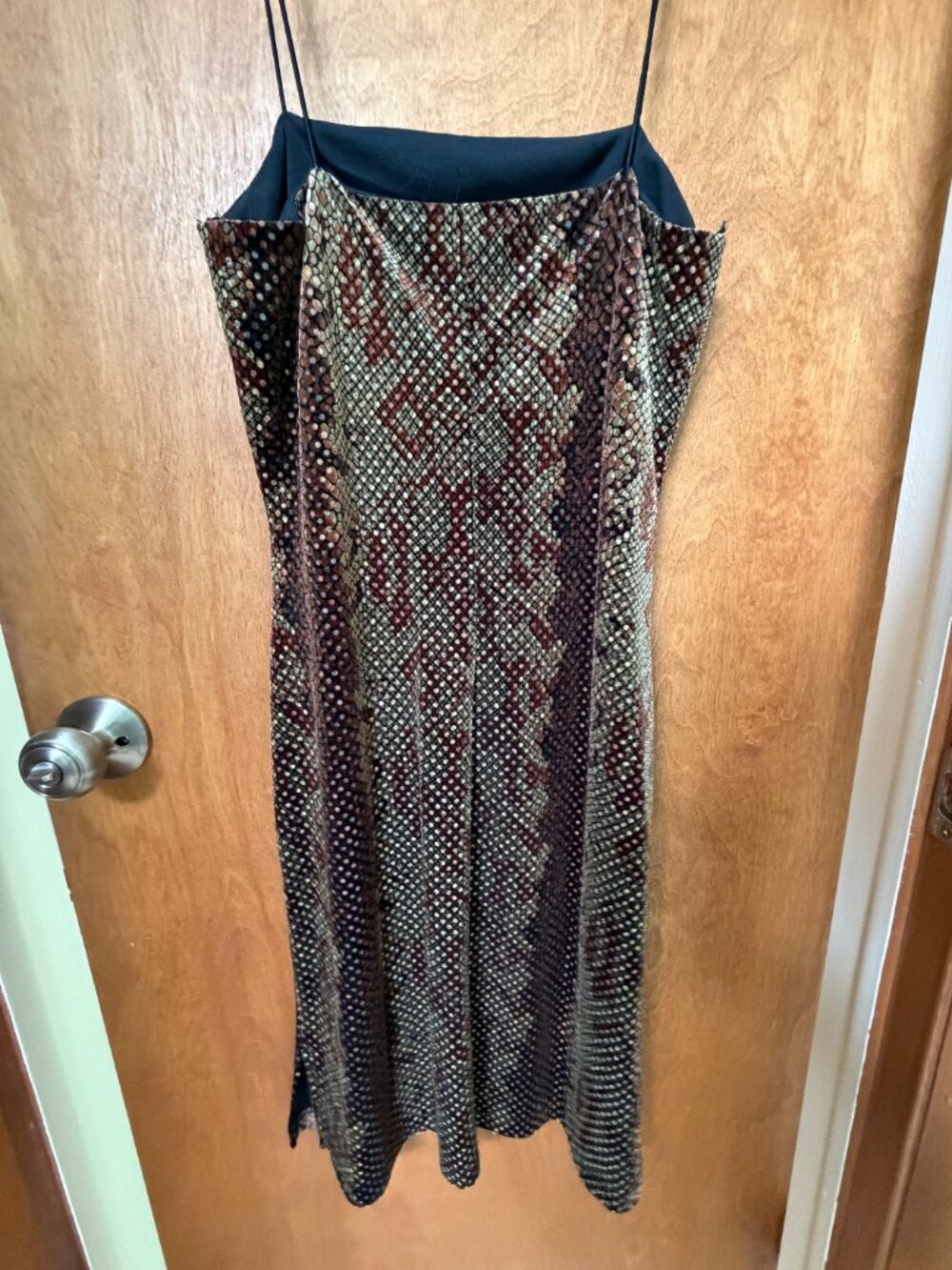 Vintage Y2K My Michelle Snake Print Slip Dress | Size M (Fits S/4) - Picture 2 of 5